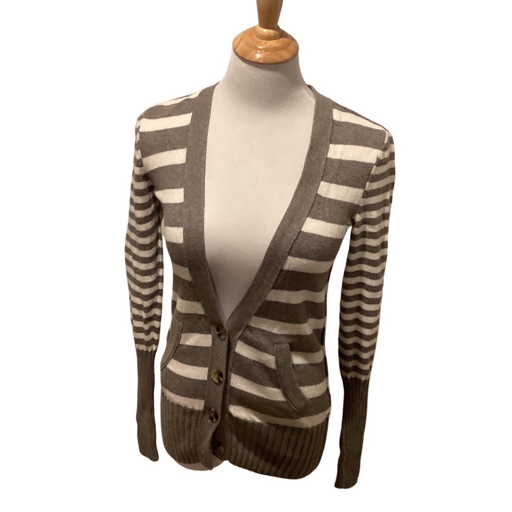 American Eagle Outfitters Striped Button Front Cardigan Sweater‎ XS